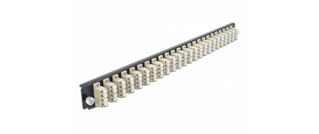 Delock Plaque de distribution Panneau avant 24 ports LC Quad OM2 MM beige