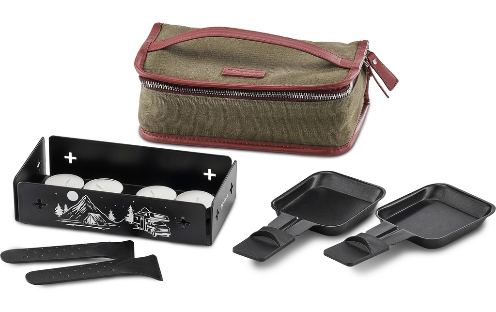 Trisa Raclette à bougie chauffe-plat Explorer's Pack Noir
