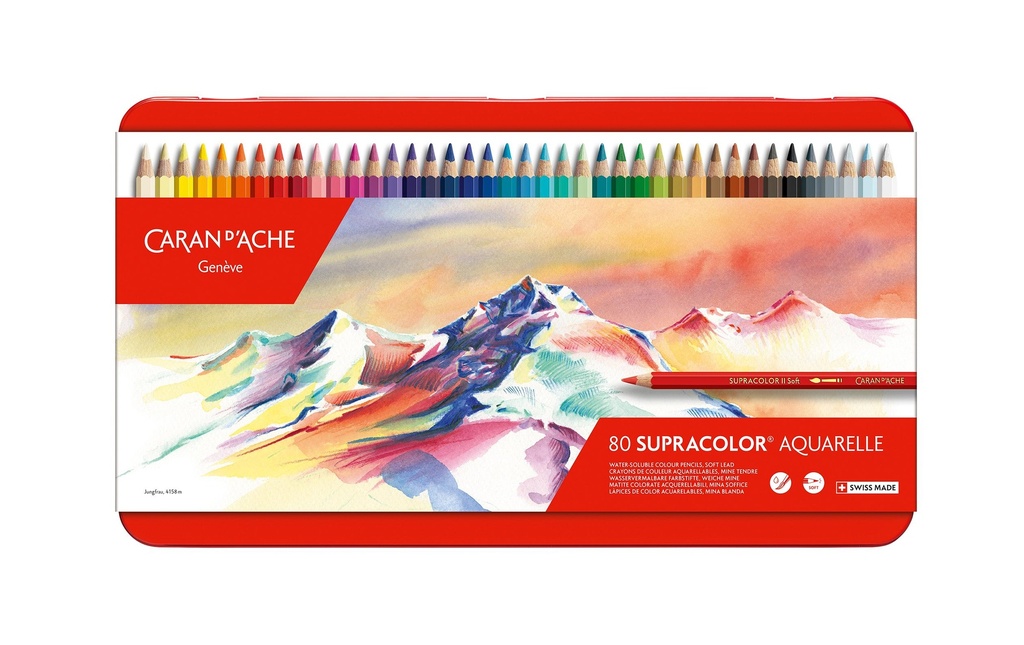 CARAN D'ACHE Crayons de coul.Suprac. 80pces (80 pces)