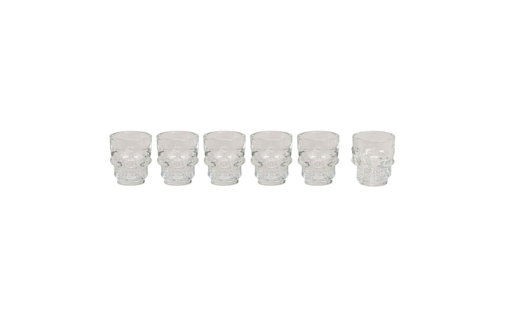 G. Wurm Verre à schnaps Tête de mort 15 ml, 6 Pièce/s, Transparent