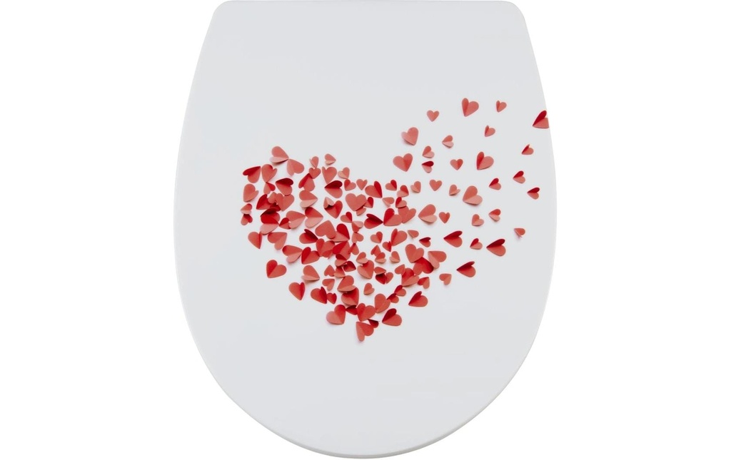 diaqua® Siège de toilette Arles Lovefall Rouge/Blanc