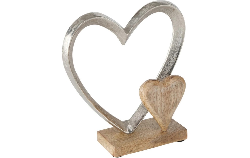 Boltze Objet à exposer Carolyn cœur avec stand 7.5 cm x 22 cm