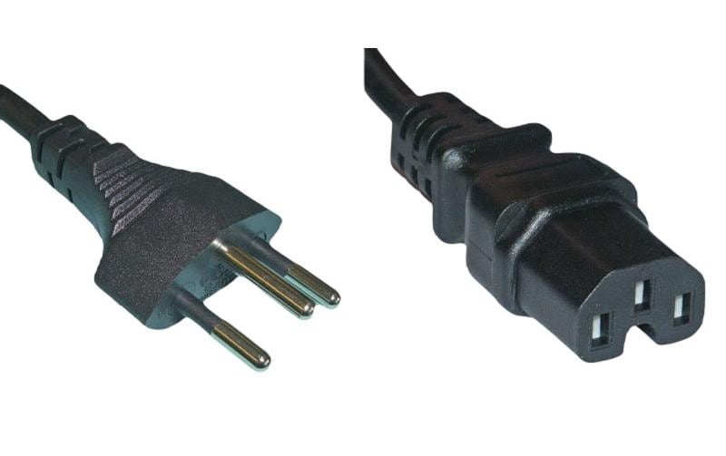 Diggelmann Câbles d’alimentation 3 m C15 - T12, Noir