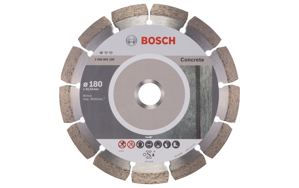 Bosch Professional Disque à tronçonner diamanté Standard for Concrete, 180 x 2 x 10 mm