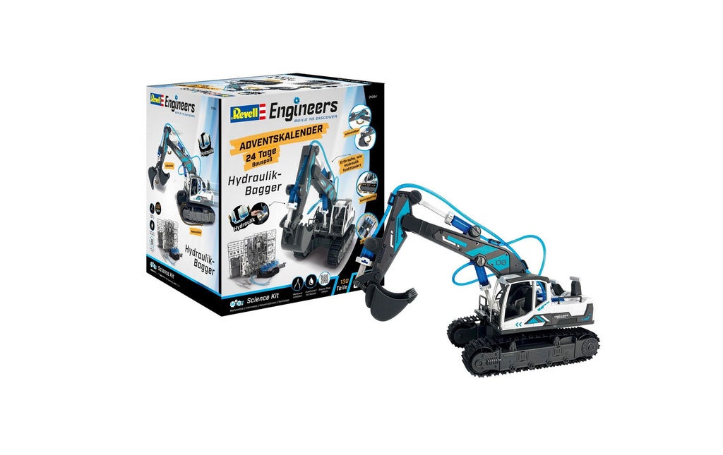 Revell Control Calendrier de l'avent Engineers Pelle hydraulique Kit de construction