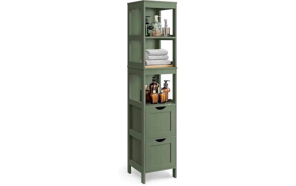 VASAGLE Commode dans le style maison de campagne 30 x 141.5 cm, Vert