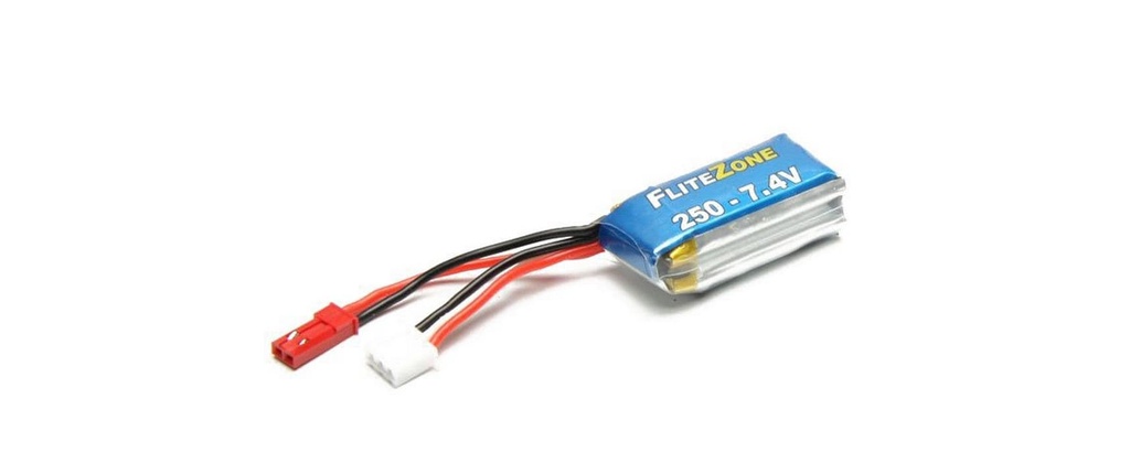 FliteZone Batterie RC LiPo 250 mAh 7.4 V 35C