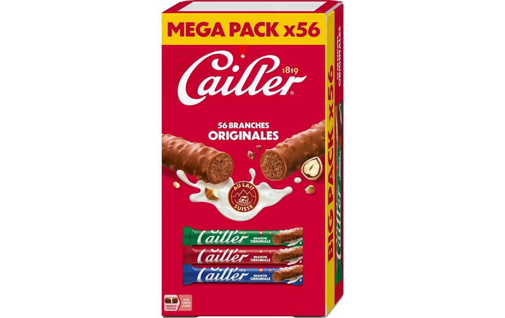 Cailler Barres de chocolat Branches Originales 56 x 23 g