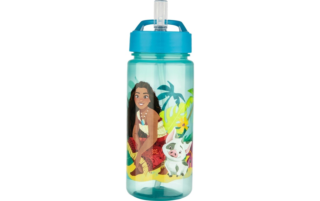 Scooli Gourde Vaiana 500 ml, Transparent/Turquoise