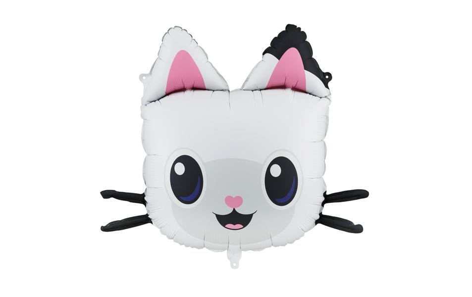 Partydeco Ballon en aluminium Patte de panda Multicolore/Rose/Noir/Blanc