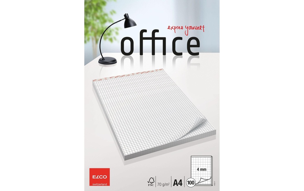ELCO Bloc-note Office A4 4mm quad. (100 pces)