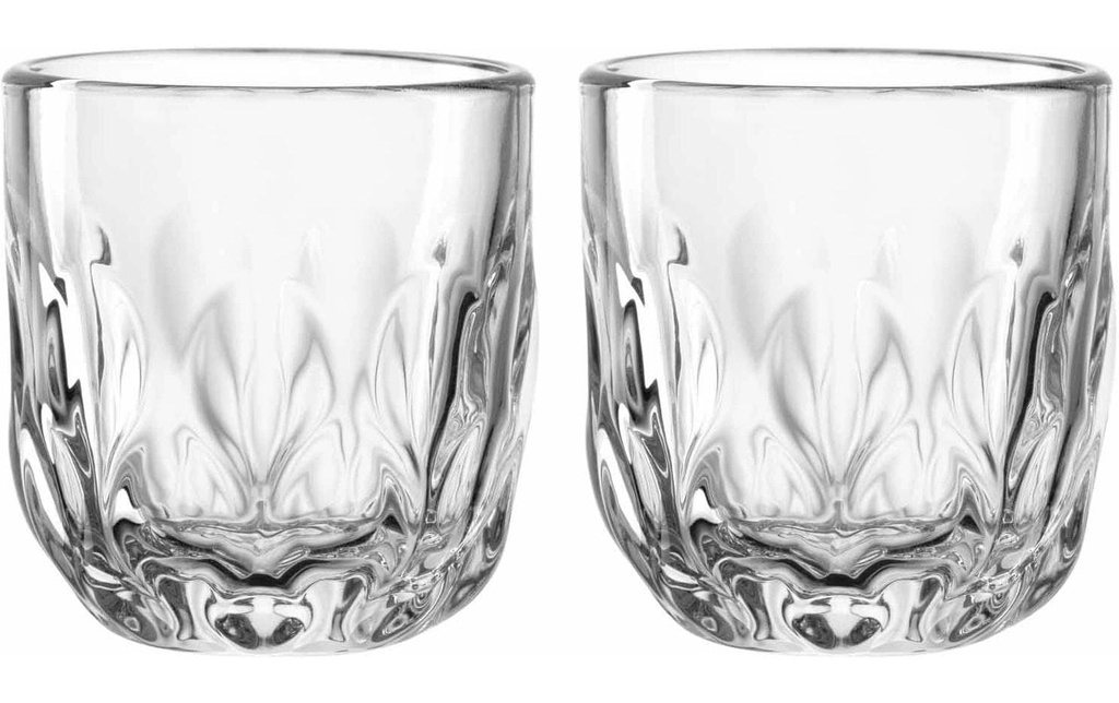 LEONARDO Verre à cappuccino Gocce 3 60 ml, 2 pièces, Transparent