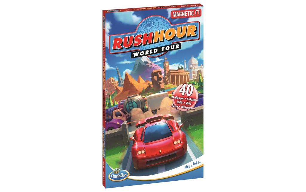 Thinkfun Jeux de casse-tête Rush Hour WorldTour magnétique