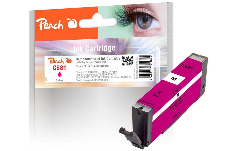 Peach Encre Canon CLI-581 Magenta