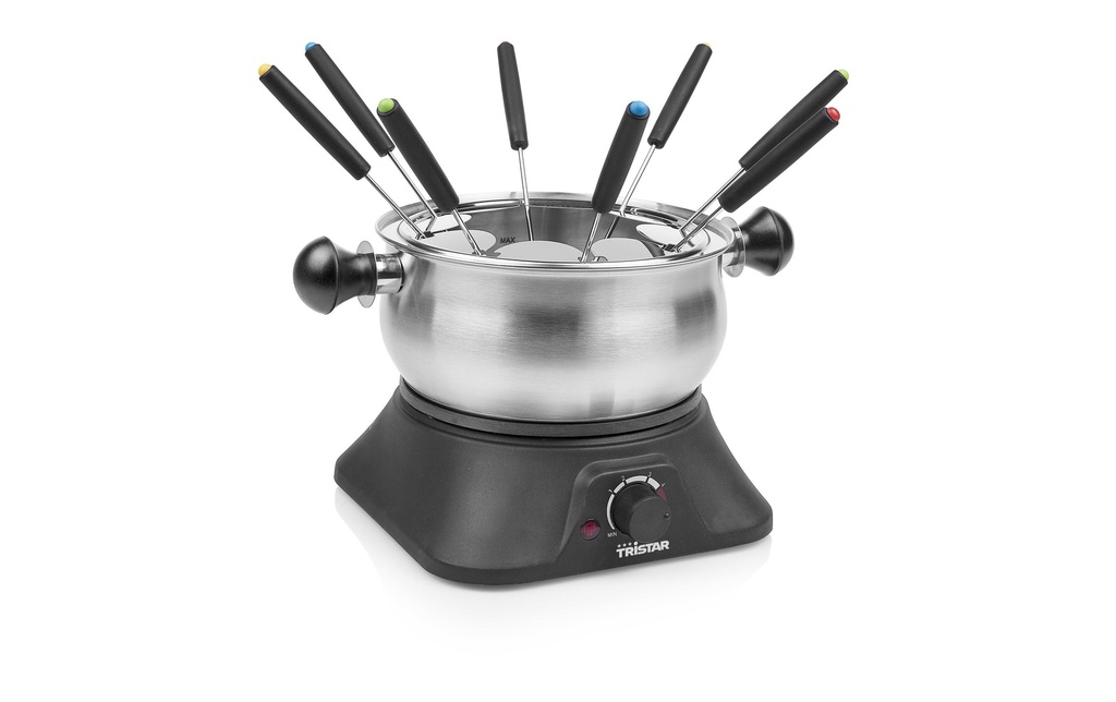 Tristar Service à fondue à la viande FO-1109 10 Pièce/s, Noir/Acier inoxydable
