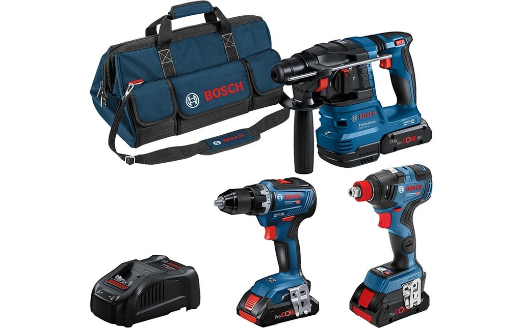 Bosch Professional Set di utensili per batteria 18 V Combo Kit