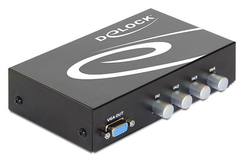 Delock Boîte de commutation VGA 4 Port avec audio