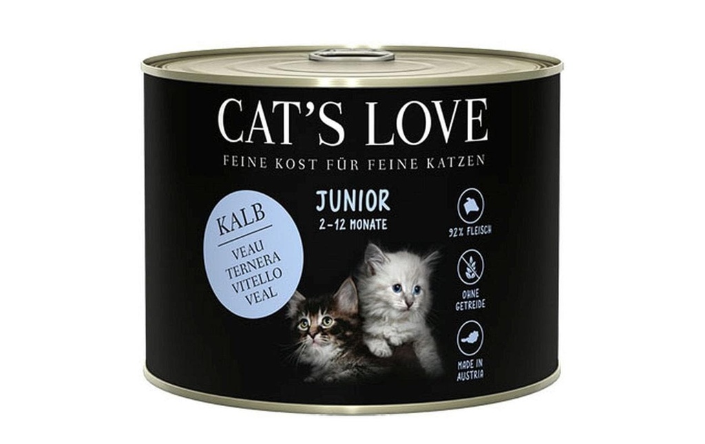 Cat's Love Alimentation humide Veau Junior, 200 g