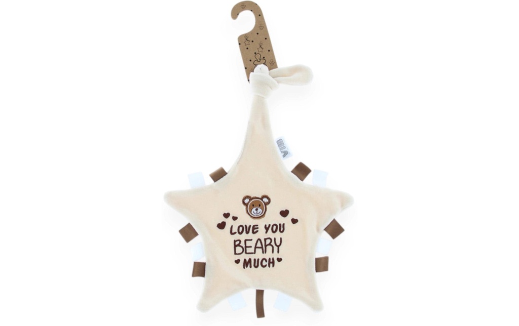 Very Important Baby Doudou étoile Love you BEARY much Beige