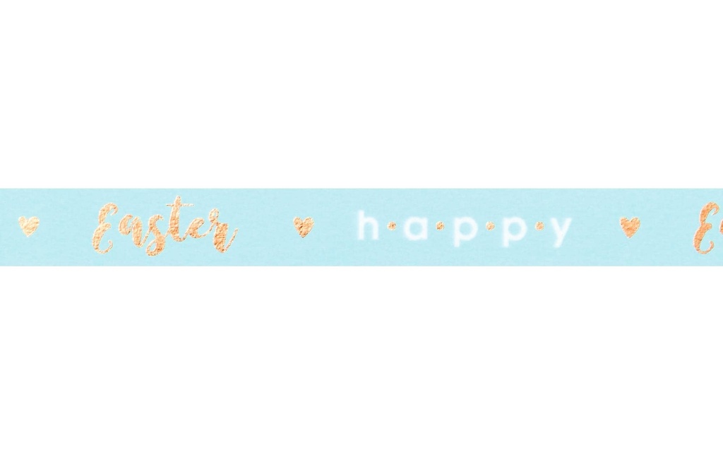 Folia Ruban Washi Happy Easter, 15 mm x 5 m, or rose