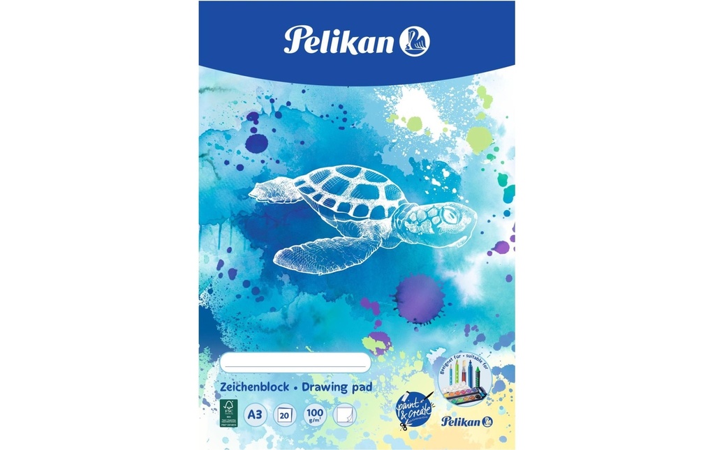 Pelikan Carnet de dessin A3, 20 feuilles