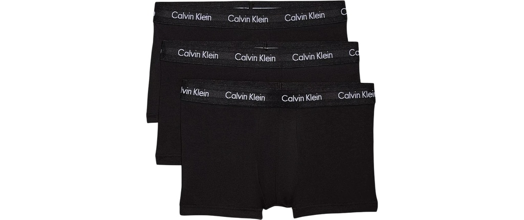 Calvin Klein Wäsche 3P Low Rise Trunk Blanc/Noir, XL