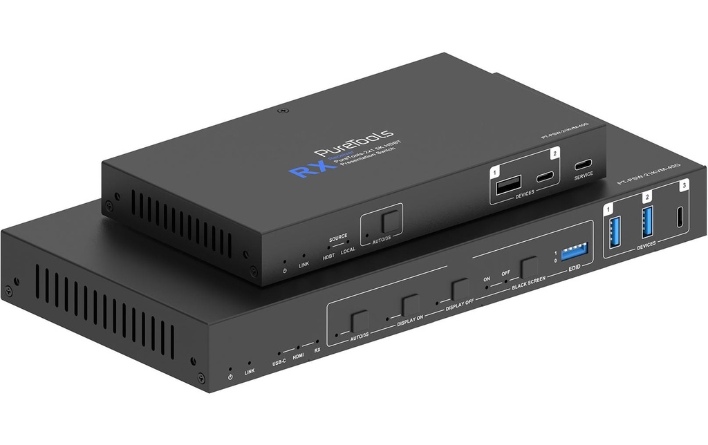 PureLink PureTools Commutateur PT-PSW-21KVM-40G 2x1, HDMI/USB-C, HDBT, HDMI, 5K