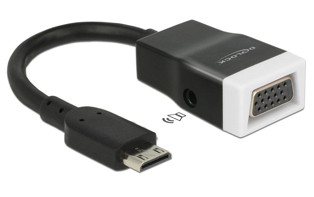 Delock Câble adaptateur Mini-HDMI (HDMI-C) – VGA avec audio