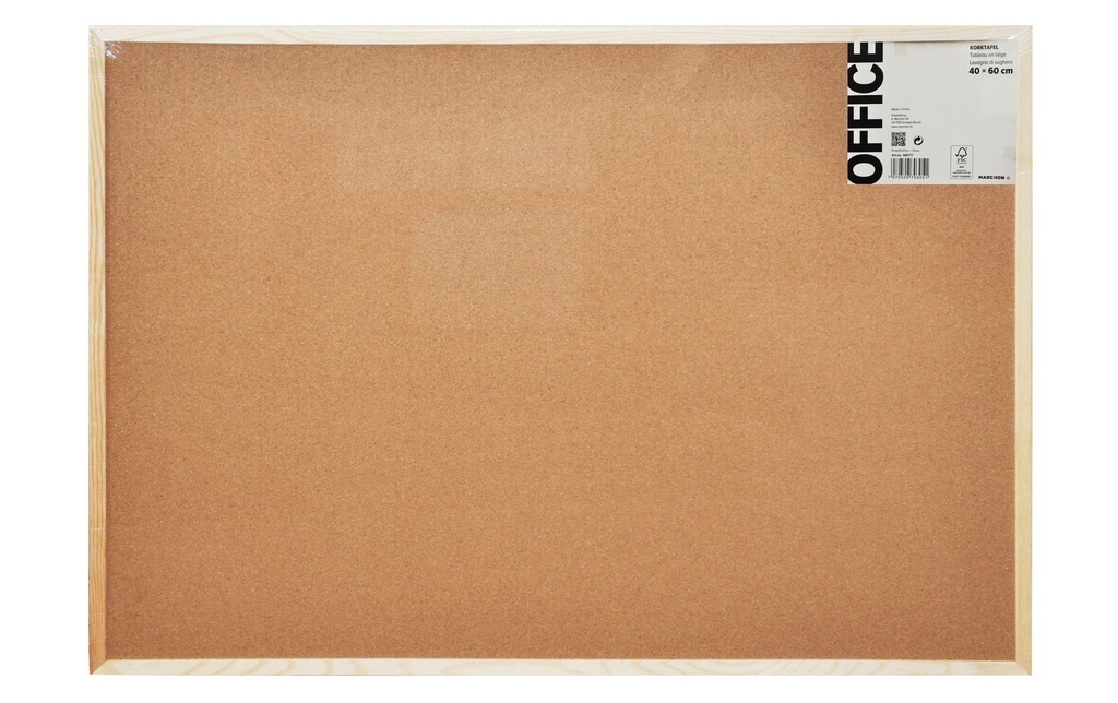 Office Tableau d’affichage 60 cm x 40 cm, Brun