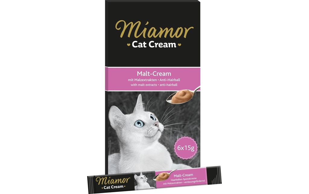 Miamor Collation pour chat Malt Cream, 6 x 15 g