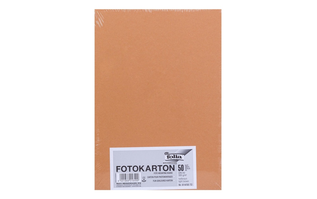 Folia Papier cartonné A4, 300 g/m², 50 feuilles, brun clair