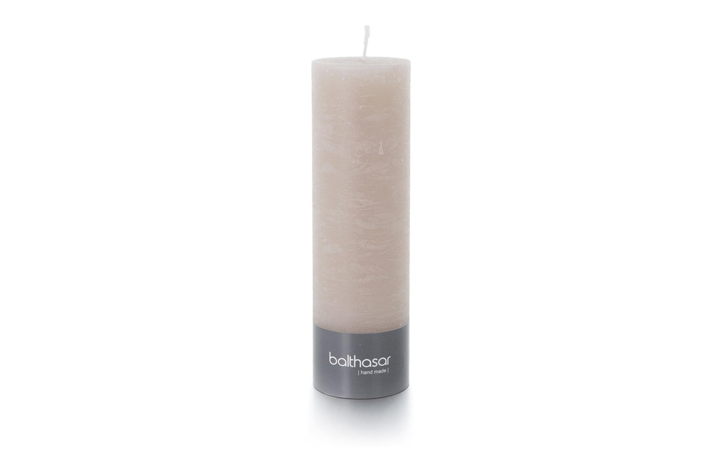 balthasar Bougie cylindrique Rustico 20 cm x 6 cm, Taupe
