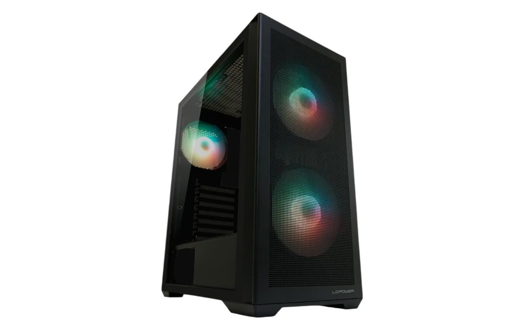 LC-Power Boîtier d’ordinateur Gaming 717B – Meshwork_L Dark