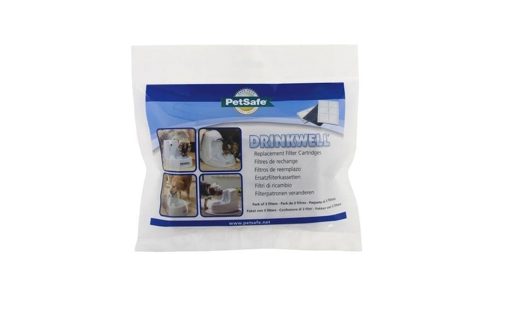 PetSafe Accessoire Filtre à charbon actif de rechange Drinkwell, 3 pièces