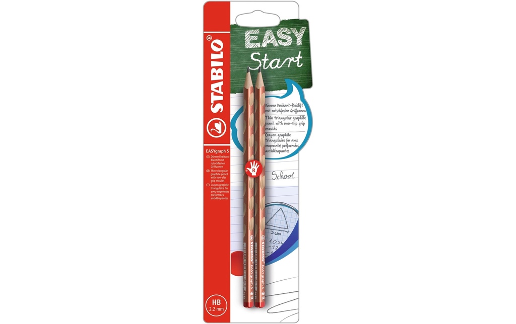 STABILO Crayon EASYgraph S métallique 2 pièces, cuivre