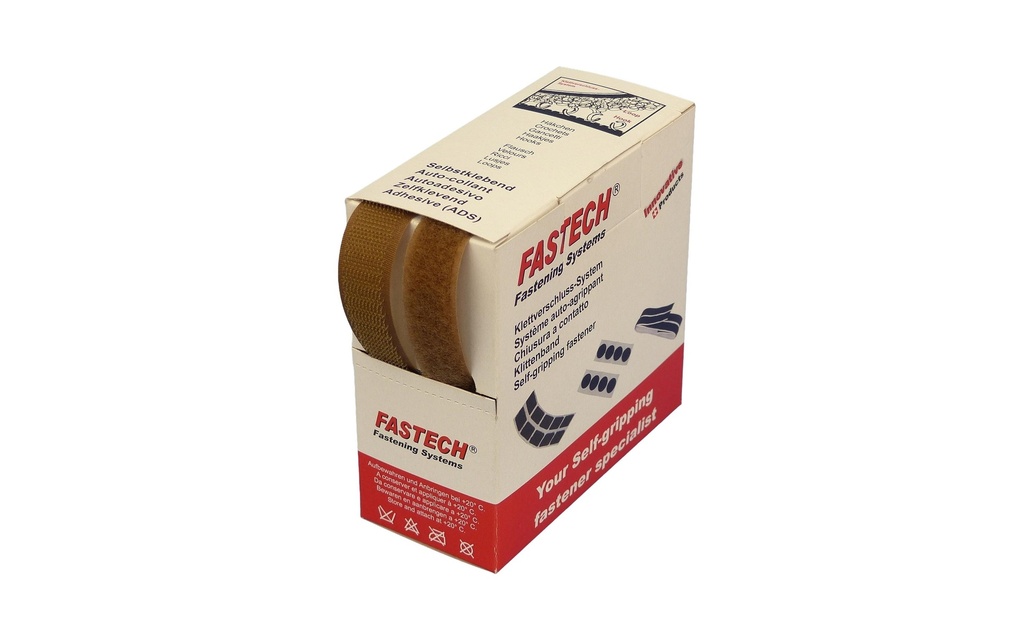 FASTECH Boîte de bande auto-agrippante Coffee