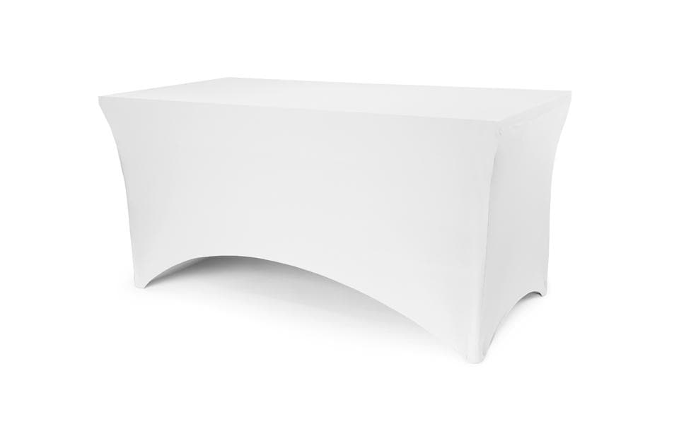 Partydeco Housse de table de banquet, 183 x 76 x 74 cm, blanc