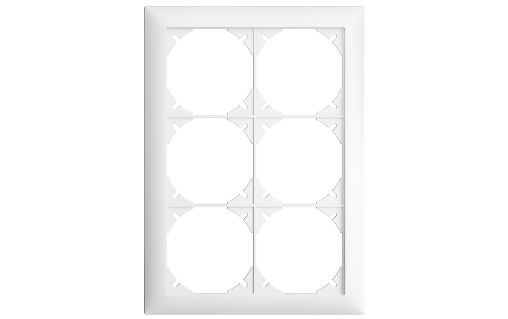 Feller EDIZIOdue Cadre de recouvrement 2 x 3, blanc