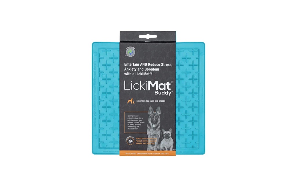 LickiMat Tapis d’alimentation Buddy 20 x 20 cm, turquoise
