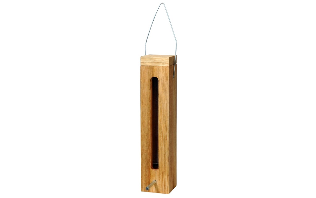 LUXUS-VOGELHAUS Distributeur de nourriture pour les oiseaux sauvages, 5 x 5 x 23 cm, bois