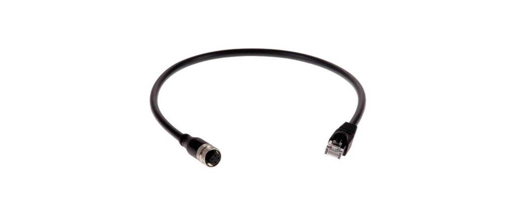 Axis Câble patch RJ-45 - M12, Cat 5e, S/FTP, 0.5 m, Noir