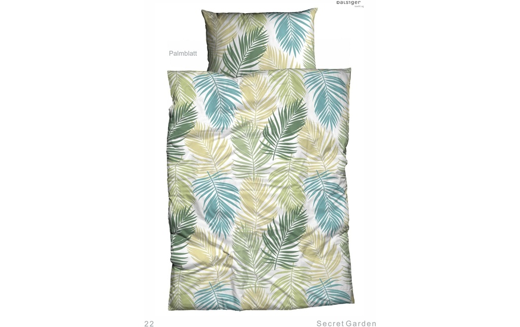 Night Fashion Taie d’oreiller Feuille de palmier 50 x 70 cm, vert