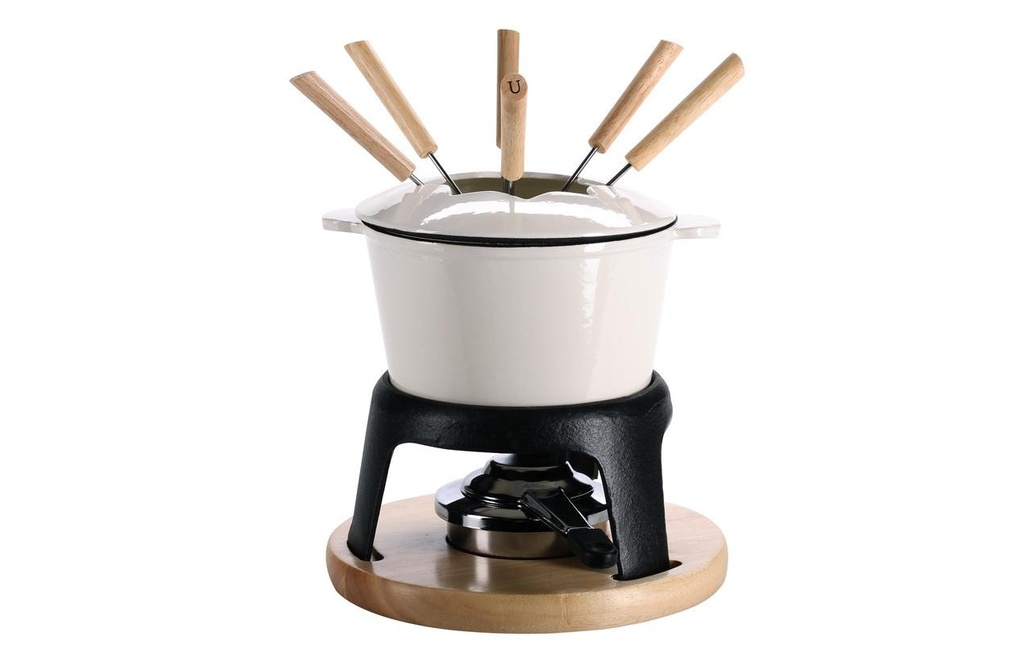 Nouvel Service à fondue à la viande Alpina, Fonte, 10 pièces