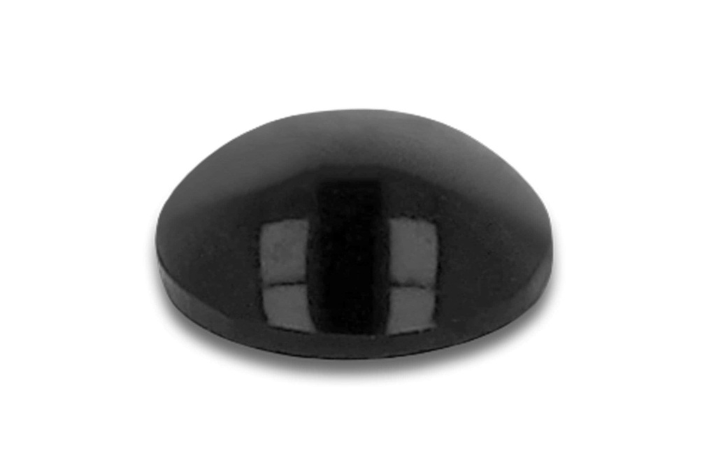 Delock Pieds en caoutchouc 10 x 3mm rond, autocollant, 50 pièces, noir