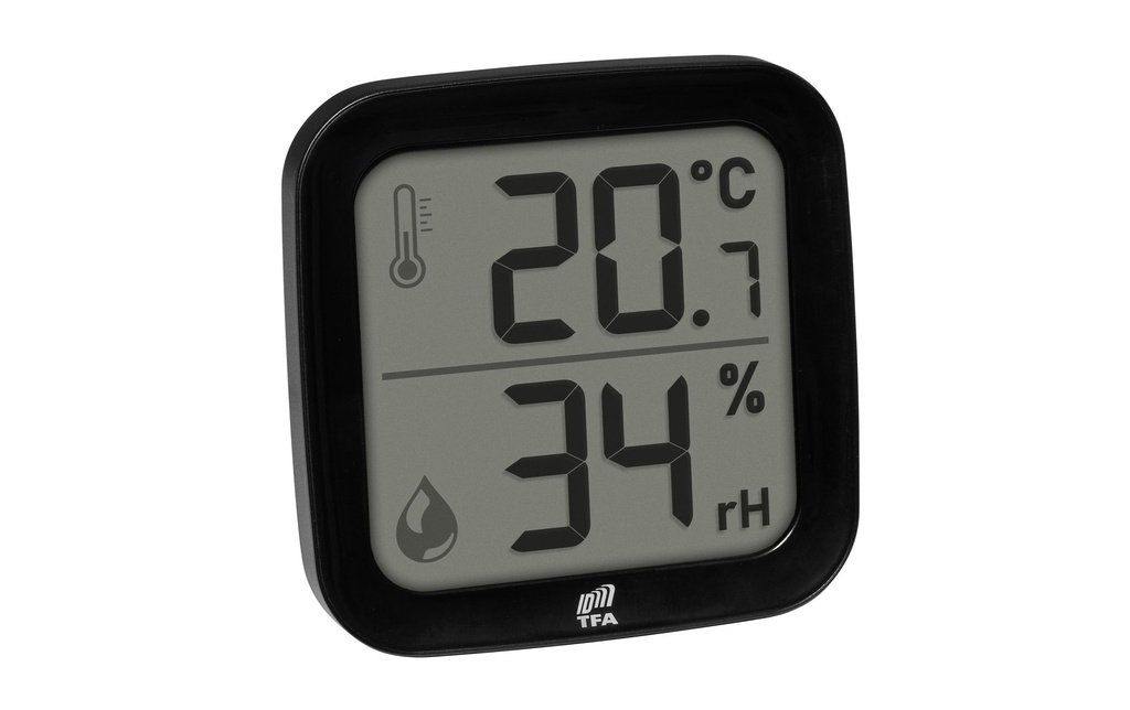 TFA Dostmann Emetteur thermo-hygro Intérieur Noir