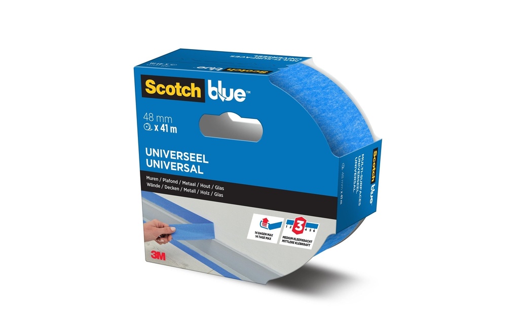 Scotch Ruban adhésif du peintre ScotchBlue Premium 48 mm x 41 m, Bleu