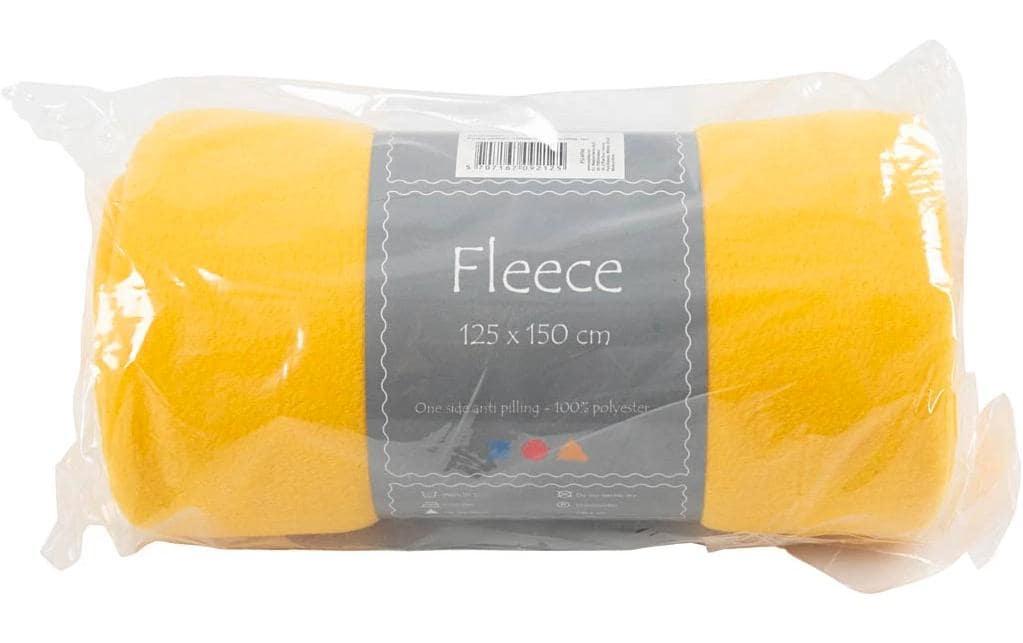 Creativ Company Polaire 150 cm x 125 cm, Jaune