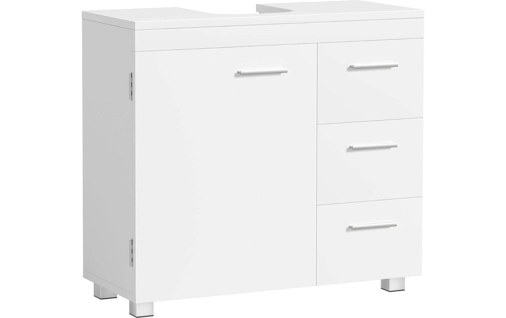 VASAGLE Meuble sous lavabo 30 x 64 cm, Blanc