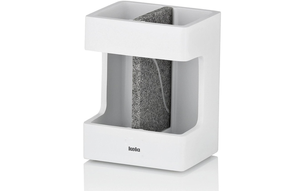 Kela Gobelet pour le brossage de dents Cube Blanc