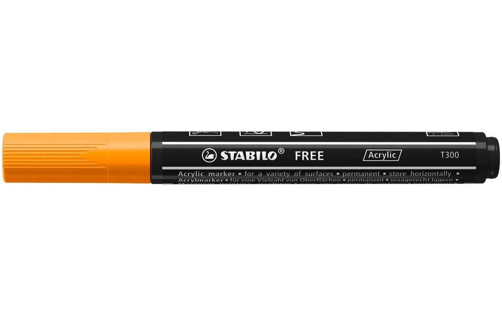 STABILO Marqueur acrylique Free Acrylic T300 Orange